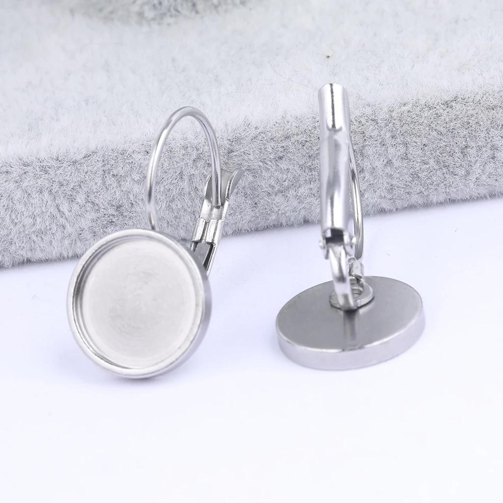 Onwear 10 Stück, passend für 8 mm, 10 mm, 12 mm Cabochon-Ohrring-Basisfassungen, Edelstahl-Hebelrückseite, Lünette, Rohlinge, DIY-Schmuckzubehör – Detail 21