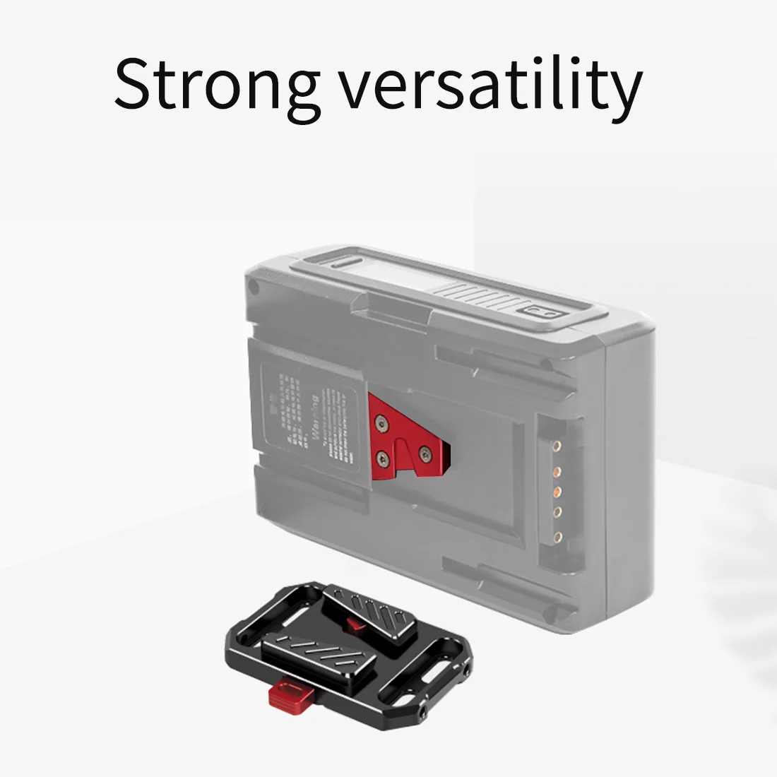 Aluminium-Schnellverschluss-V-Lock-V-Mount-Batterie mit fester Grundplatte und 15-mm-Stabklemme für DSLR-Kameras folgen der Fokussierung – Detail 6
