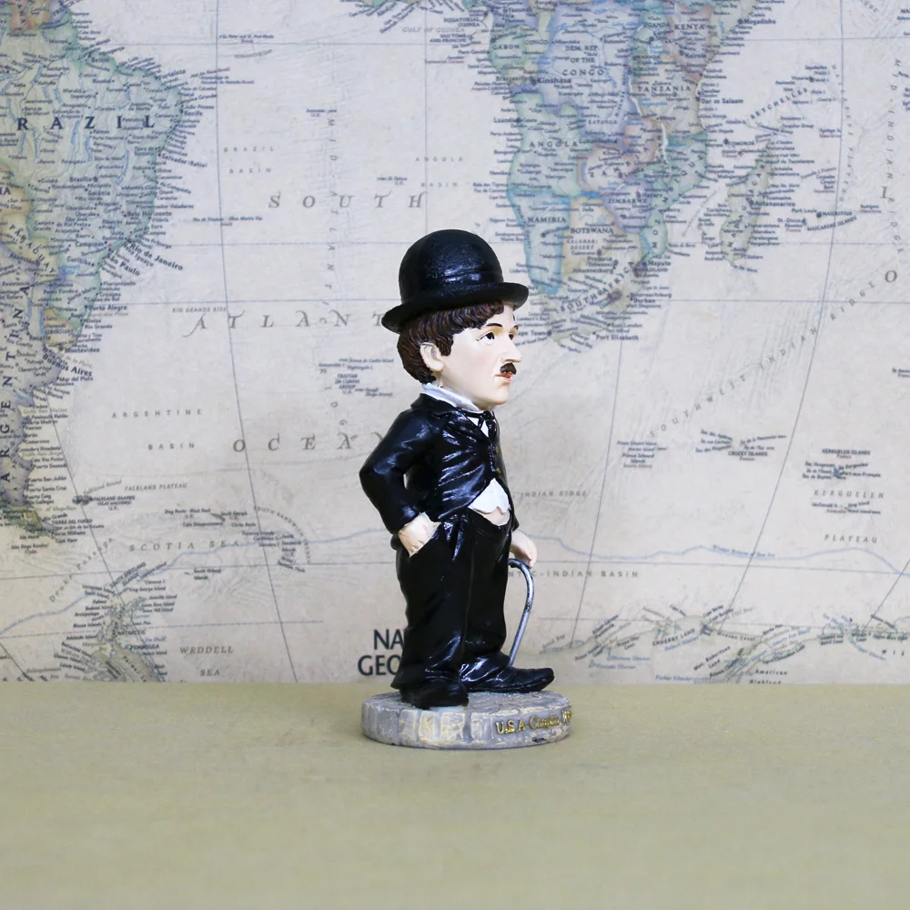 Vogue Charlie Chaplin World Famous Person Statue USA America Comedy Master Actor Director Figure Model Toys Gift Collect hot toys star wars