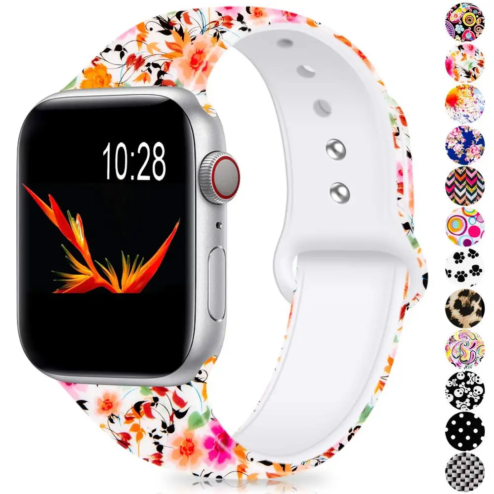 Ремешок OULUCCI спортивный силиконовый для Apple Watch Band 42 мм 38 Iwatch Series 4/3/2/1 44 40 браслет