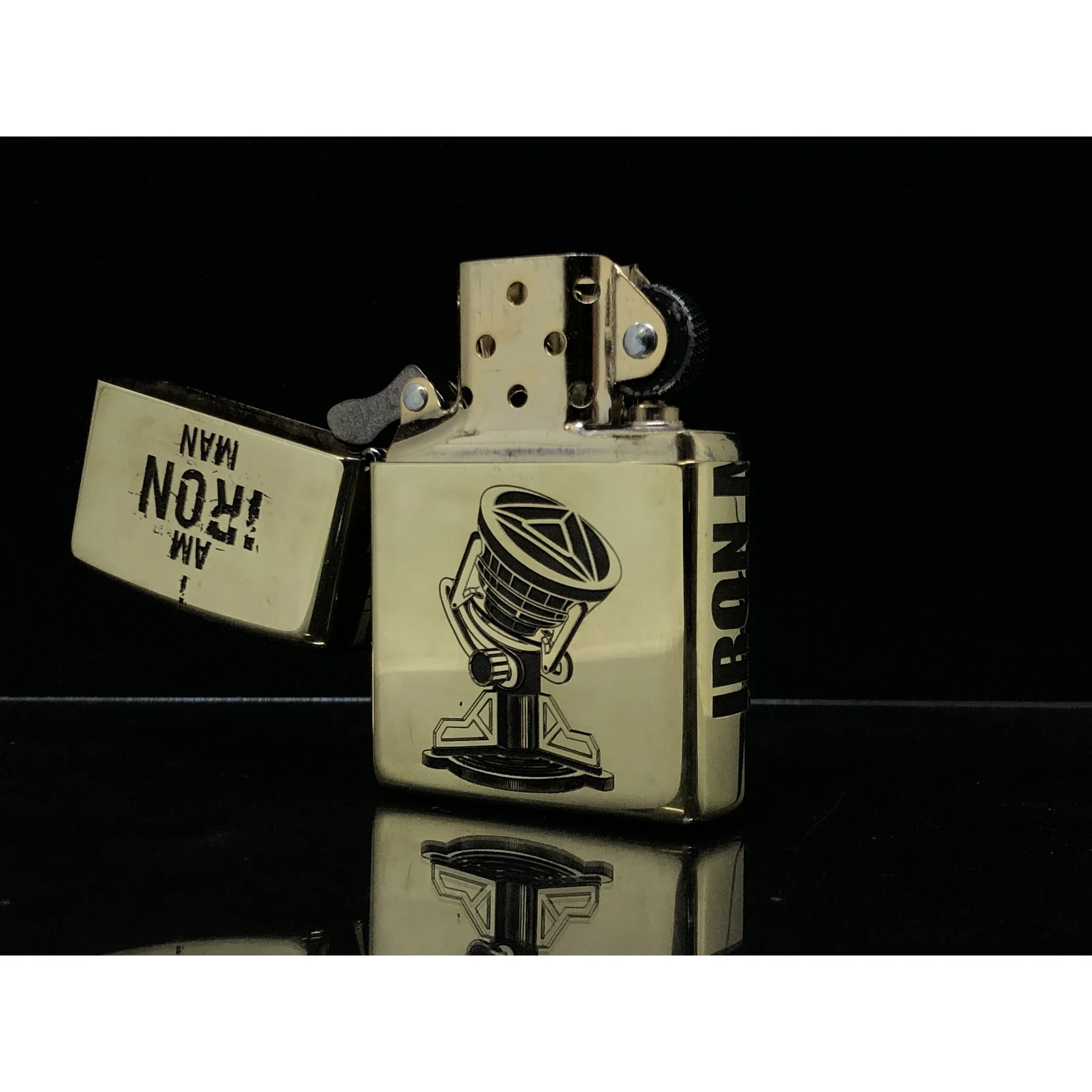 Zippo 254B высокополированная латунь под заказ Ironman