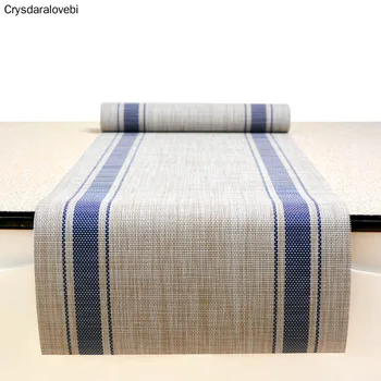 

Luxury Party Wedding Table Runner Modern Striped Table Runners Eco-Friendly and Durable Coffee Tea Table Cloth Plastic Placemat