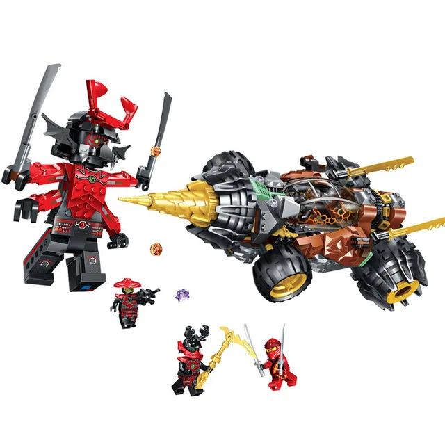 

610PCS Ninja Giant Earth Moving Chariot Building Blocks Compatible Legoinglys Ninjagoed Car Warrior Bricks Toy For Children Gift