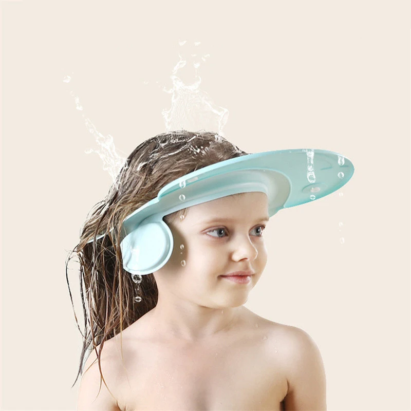 1Pcs Adjustable Baby Shower Hat Toddler Kids Shampoo Bathing Cap Wash Hair Shield Direct Visor Caps for Care Lovely