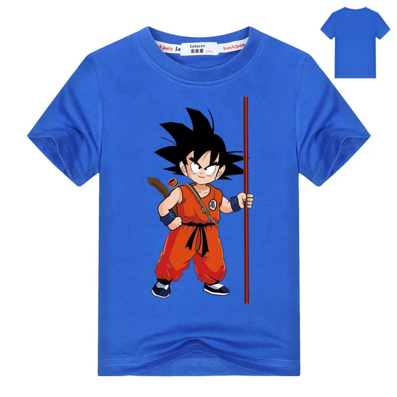 Dragon Ball футболка Гоку братьев топы, футболки Вегета мужские шорты для купания для мальчиков и девочек аниме «Наруто» best friend» футболка с надписью: "Dragonball Z футболка игрушечные фигурки из игры Dragon Ball dbz(“ сын аниме Гоку - Цвет: blue