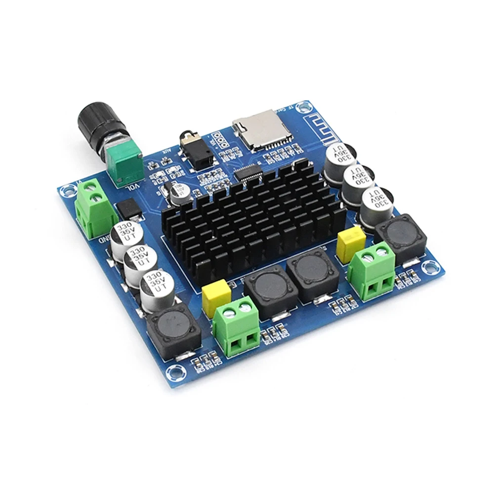 Tenghong 100 Вт* 2 TDA7498 Bluetooth 5,0 цифровой аудио усилитель двухканальный класса D стерео Aux TF карта усилитель декодированный DC12-30V