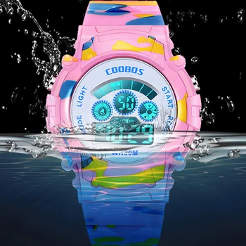 

Digital Watch For Girls Boys Multifunction Camouflage Sport Watch Calendar Alarm Wristwatch Gift For Kids Waterproof Clocks 2020