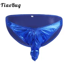TiaoBug лакированная кожа нижнее белье гей мужские плавки для купания нижнее белье с закрытым пенисом оболочка Мужские сексуальные бикини трусы купальник