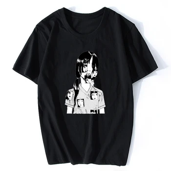 

Horror Manga Junji Ito T Shirts for Men Shintaro Kago Guys Anime Shirt Tops Men's Cotton Short Sleeve Clothes Male T-Shirts
