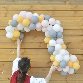 

111pcs 5inch Gray Orange White Balloon Garland Set Kit 1st Birthday Wedding Party Backdrop Decorations Baby Shower Supplies