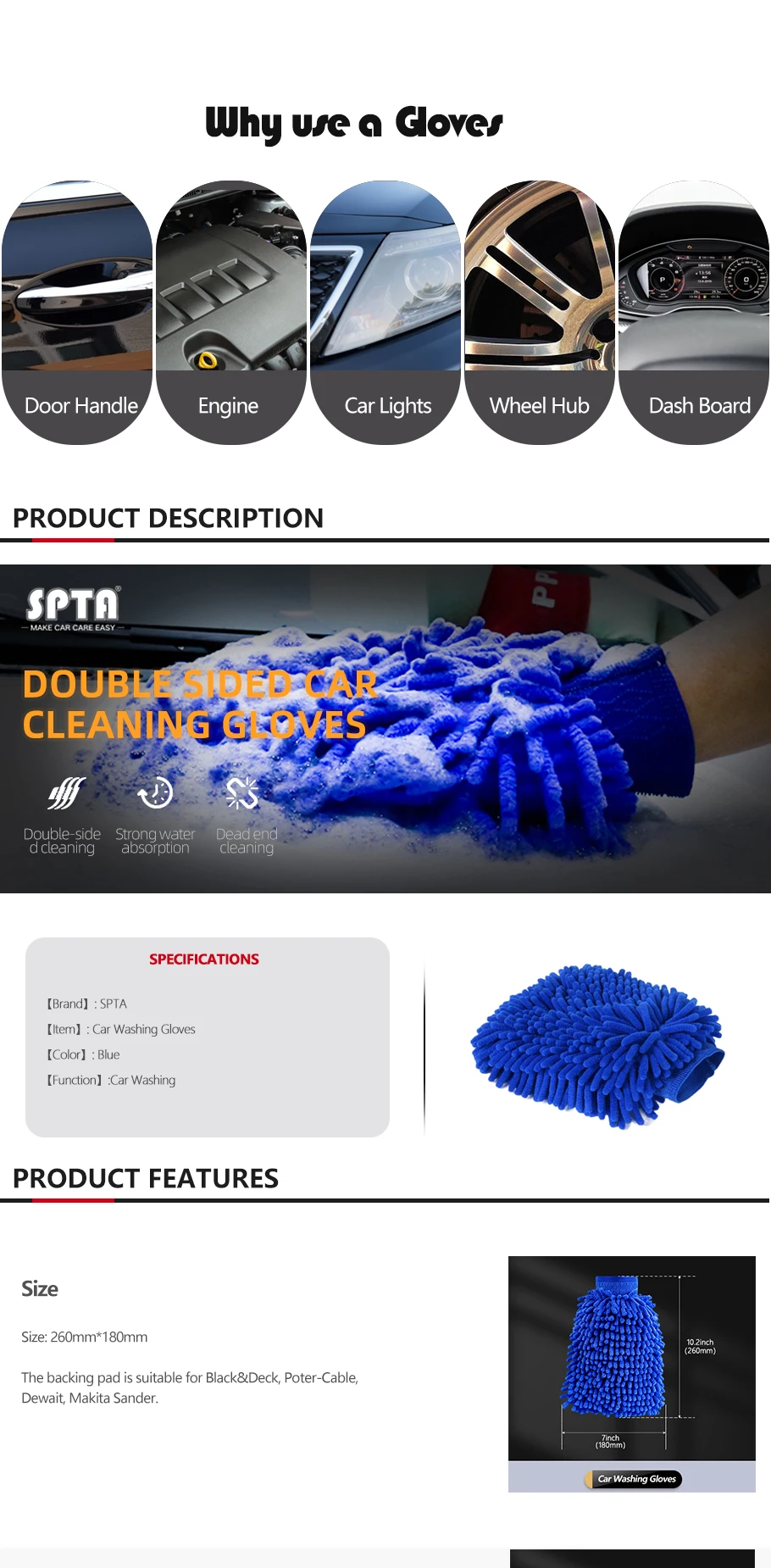 High Quality Multi Colors Purposes Microfiber Waterproof Car Wash Mitt  Machine Washable Chenille Dusting Mitts for Household - China Glove Type  Automotive Wash Mitt and Kitchen Household Cleaning Golve price