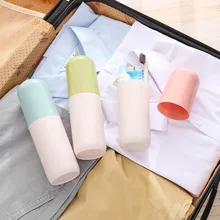 Портативный чехол для зубной щетки для отдыха на открытом воздухе Пеший Туризм походная зубная щетка Кепки Чехол дома подставка для зубной пасты коробка для мытья Кубок