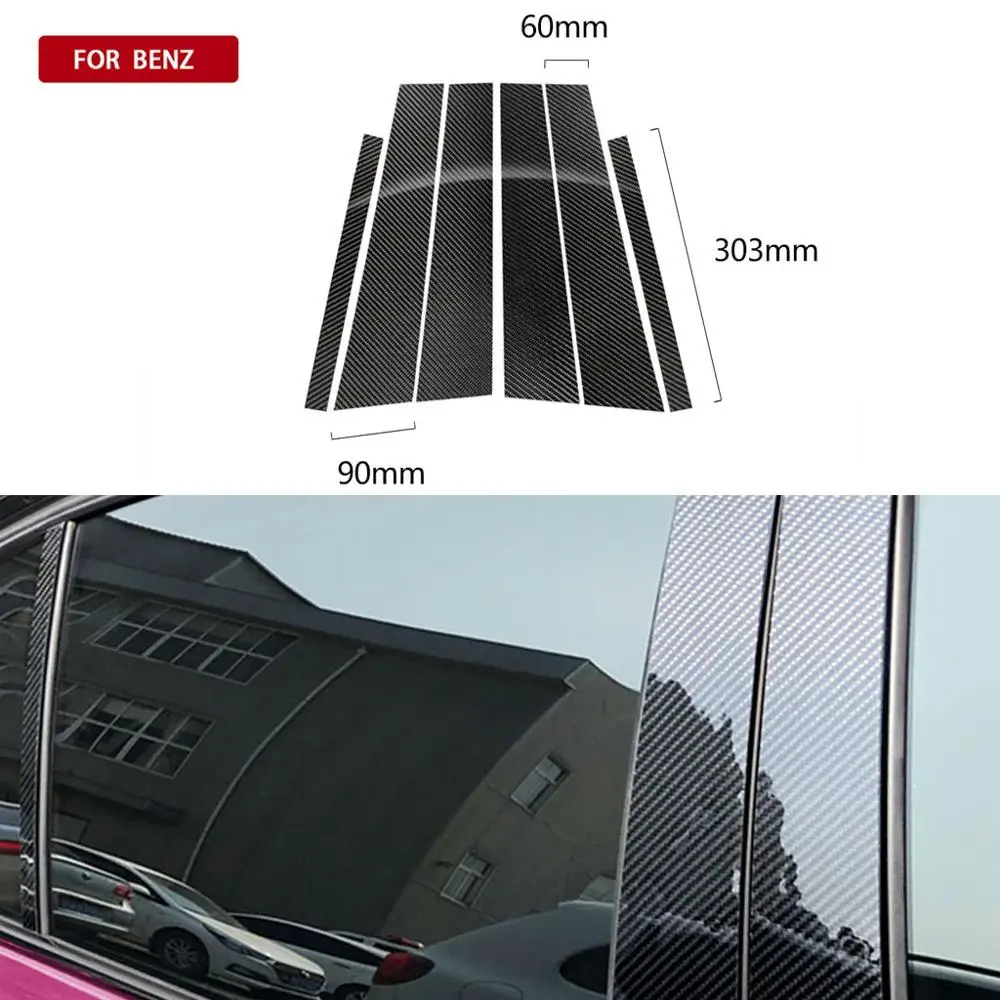 

Carbon Fiber Door frame Sticker Panel Frame Cover For Mercedes W205 C class C180 C200 GLC Car Styling Interior sticker #803