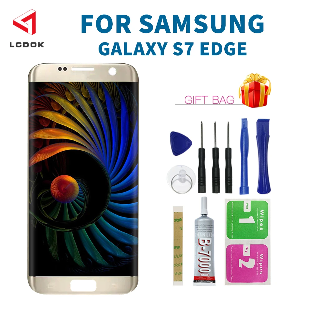 

100% Tested LCD For Samsung Galaxy S7 Edge G935 G935F LCD Display Touch Screen Digitizer Assembly Panel For S7 Edge with Frame