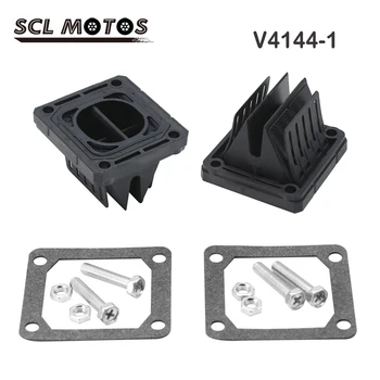 

SCL MOTOS Motorcycle Carbon Fiber Intake Reed Valve For Yamaha Y125Z RXZ135 RX135 VForce4 V4144-1 ATV Motorbike Parts