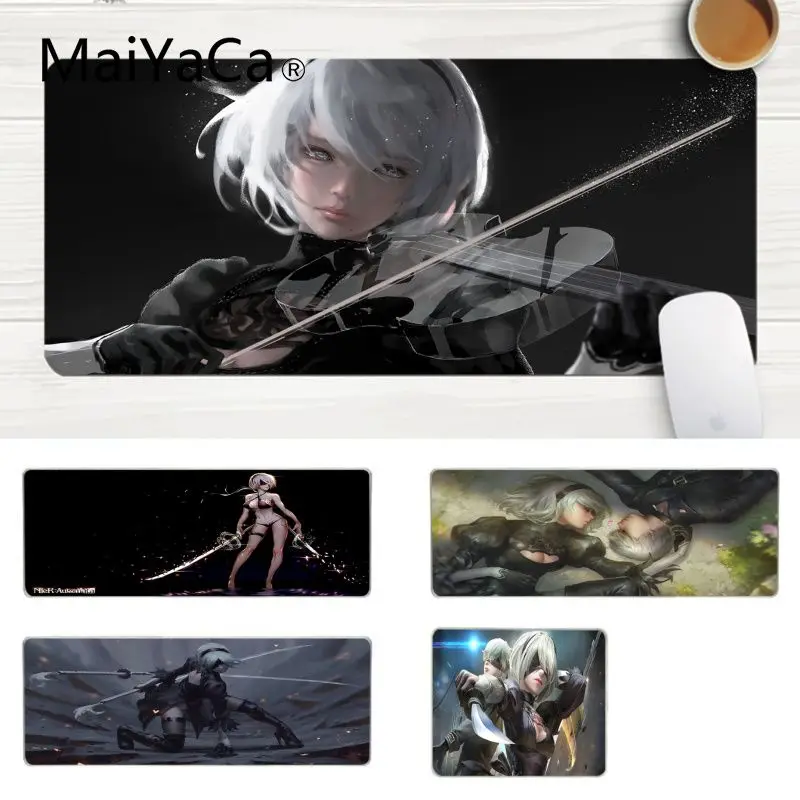 MaiYaCa Печатный NieR аниме большой коврик для мыши PC компьютерный коврик игровой коврик для мыши