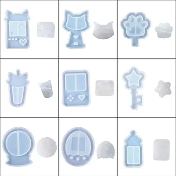 

Quicksand Mould Capsule Cat Claw Drink Cup DIY Epoxy Handmade Crystal Silicone Mold Key Chain Jewelry Making Material M0XF