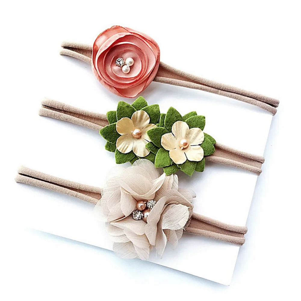 Diademas para bebé, lazos para cabello de recién nacido, cinta elástica para el pelo, accesorios para el cabello para niña, 3 uds., 2021