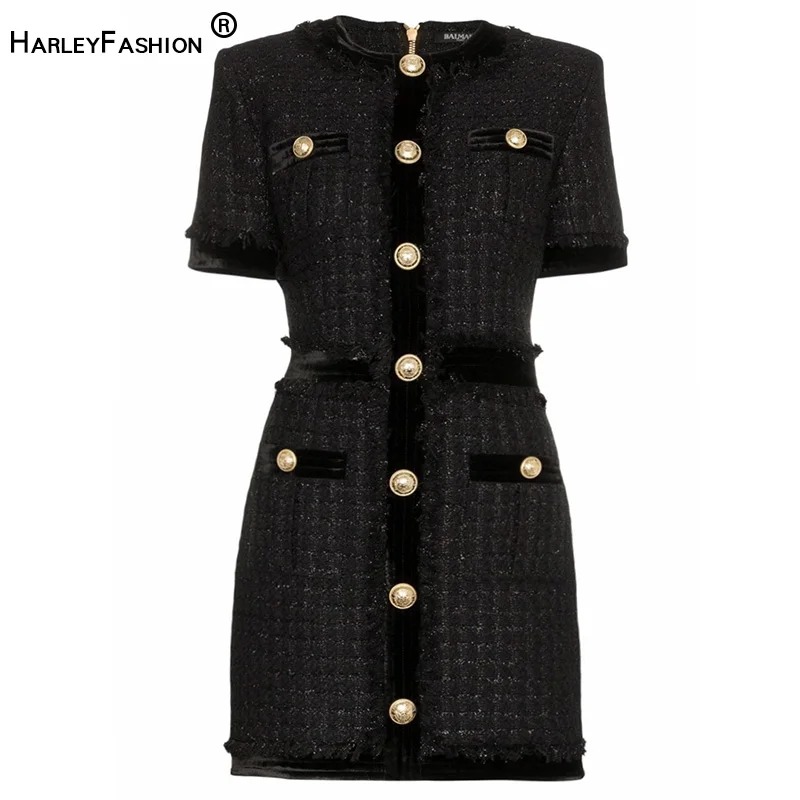 HarleyFashion-Luxury-Design-Women-Chic-Stylish-Short-Sleeve-Buttons ...