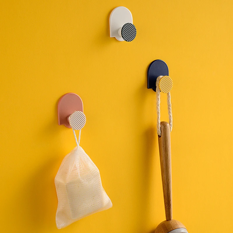 

Seamless Sticky Hook Hook Wall Hook Home Decoration Refrigerator Sticker Coat Hanger Hang Clothes For Kitchen Bathroom