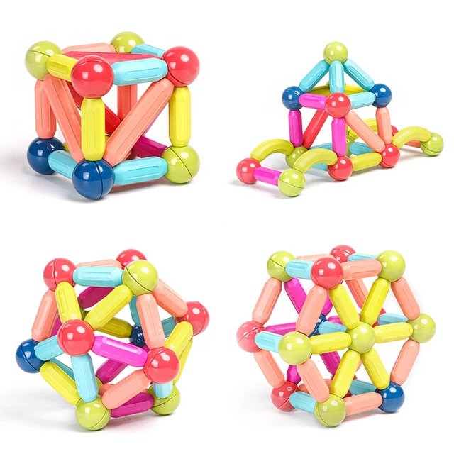 Children’s Early Learning Toys Large Size Magnetic Stick & Magnetic Ball DIY Building Block Toys XMAS New Year Gifts 1