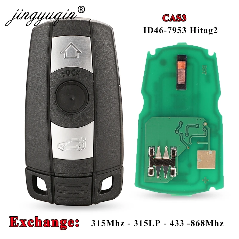 Jingyuqin сменный 315LP 315 433 868 МГц ID46 7953 дистанционный смарт-ключ для BMW CAS3 система E92/93