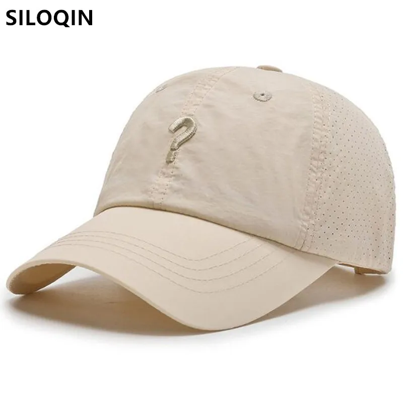 

SILOQIN Summer Women's Mesh Cap Breathable Baseball Caps Adjustable Size Casual Couple Sports Cap Men's Black Cap Snapback Cap