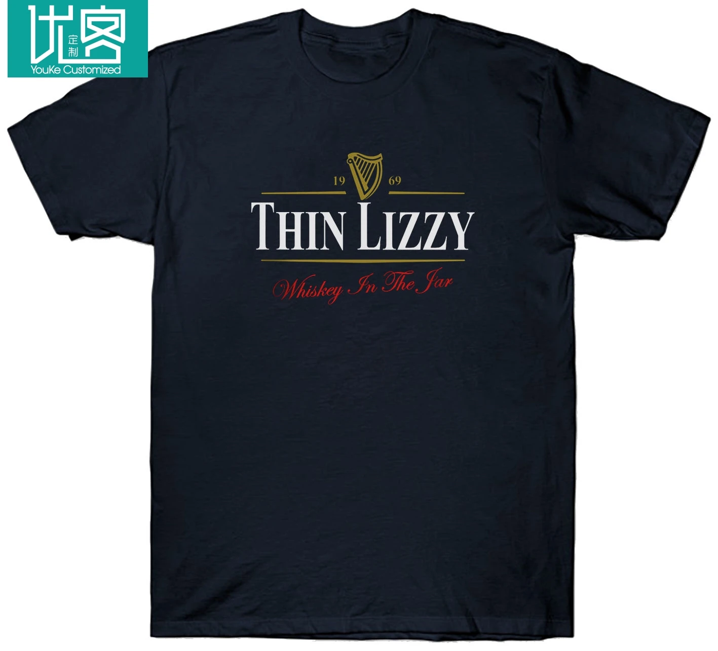 Тонкая футболка LIZZY GUINNESS Забавный Ретро винтажный Топ |