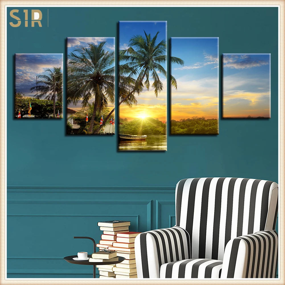 

Beautiful Scenery HD Printed 5 Piece Canvas Art Scenery Painting Wall Pictures for Living Room Home Decor Anime Poster Wall Art