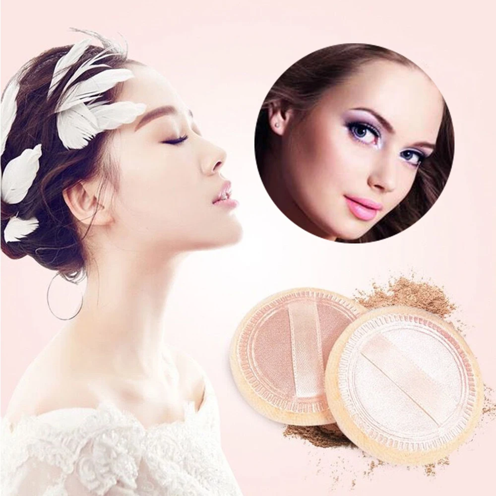 Чистый хлопок, лента, рассыпчатая пудра, губка для макияжа, спонж для макияжа, косметика для красоты, хлопковая пуховка, дамские практичные инструменты для макияжа