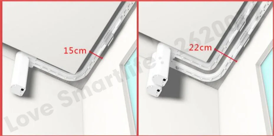 Super Silent Electric Curtain Track+Aqara Zigbee Motor,MI Home Home App Apple Homekit,Mijia Smart Curtain Rails Control System,work with xiaomi Hub, Apple Siri Voice Control-19