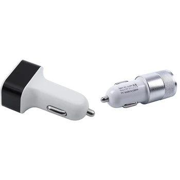 

1 Pcs 12V 24V To 5V 3 Port Usb Charger Adapter & 1 Pcs Car Charger Of Dual Usb Car Charger Cigarett Lighter
