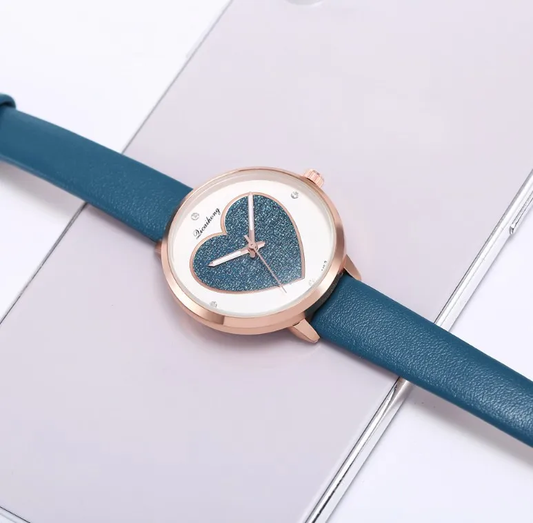 Повседневные маленькие свежие часы для пар женские индивидуальные персиковые с