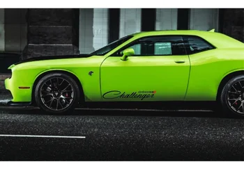 

For 1Pair/2Pcs DODGE CHALLENGER racing sticker logo graphics vinyl body decals side stripe