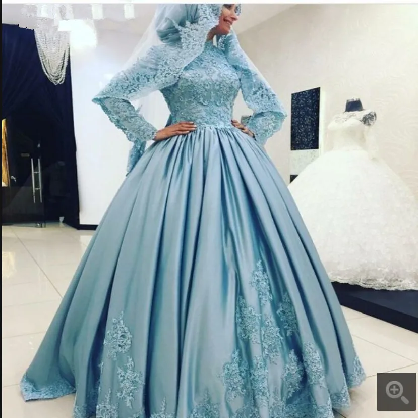 Vestido de festa бальное платье с высоким горлом, скромное, на выпускной, кружевное платье с аппликацией, длинный рукав с бисером, платья для выпускного вечера