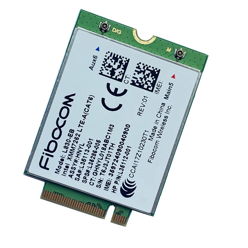 Карта памяти L830 EB 4LTE WWAN для HP L35286 005 XMM 7262 LTE Advanced Cat6 300 Мбит/с 640 650 G5 840 846 850 G6 X360