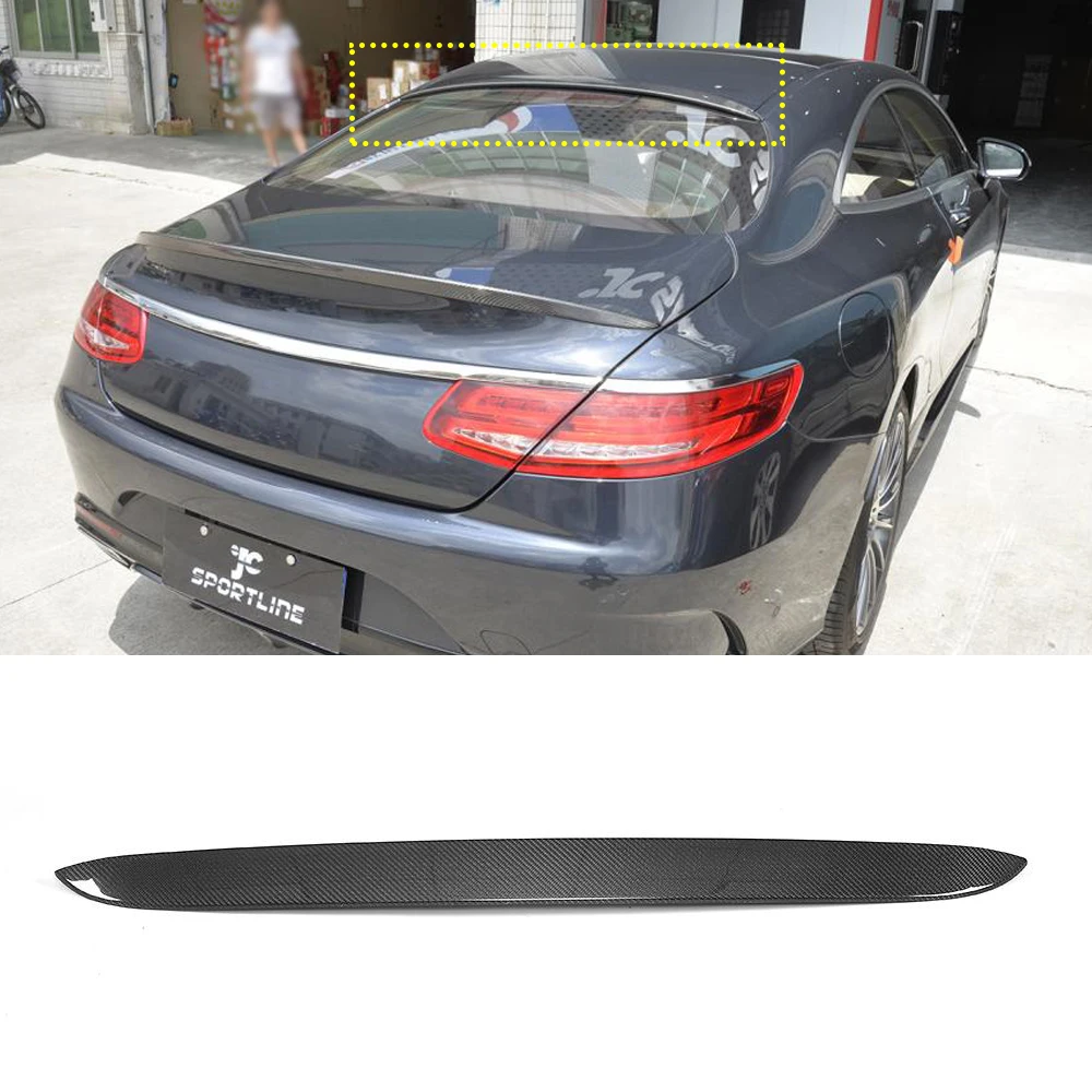 Задний спойлер из углеродного волокна на крышу окно крыло для Mercedes Benz S Class S500 S550 S63