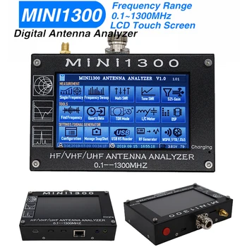 

100% Original MINI1300 SWR Antenna Analyzer 4.3" LCD Screen HF/VHF/UHF ANT Antena Analyzers 0.1-1300MHz Mini 1300 Meter Tester