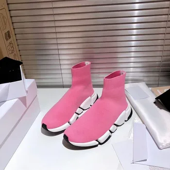 

Fashion Thick Bottom Sneakers Women Platform High Top Candy Colors Slip on Wedges Casual Shoes Design Brand Luxury Shoes Women