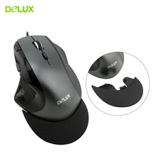 Delux M910BU Вертикальная компьютерная мышь 3D USB Оптический, эргономический проводной игровая мышь 9 Кнопок 3200 dpi Мыши для ПК настольного ноутбука