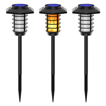 

2 Lighting Modes LED Solar Lawn Light Waterproof Torch Spotlight Solar Flame Light Garden Landscape Lighting for Yard Pathway