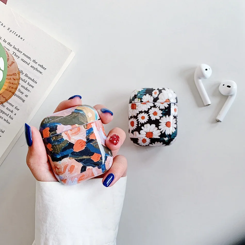 Чехол для наушников с цветком для Airpods 2, роскошный чехол с авокадо, прекрасный Чехол, защитный чехол для Apple Air Pods, чехол для наушников, аксессуары