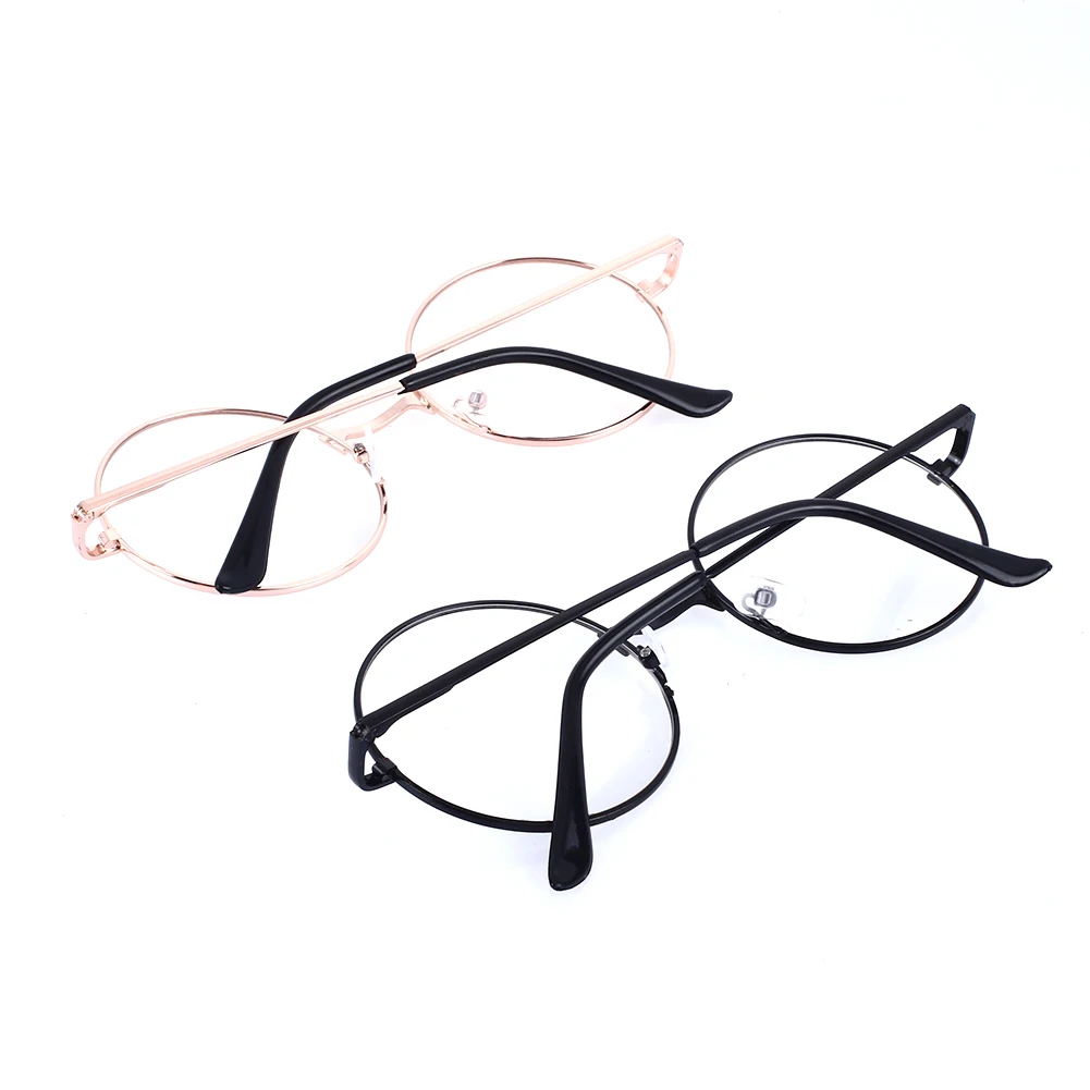 

Vintage Metal Frame Clear Lens Glasses Unisex Oversize Retro Round Circle Eyeglass Travel Camping Climbing Glasses