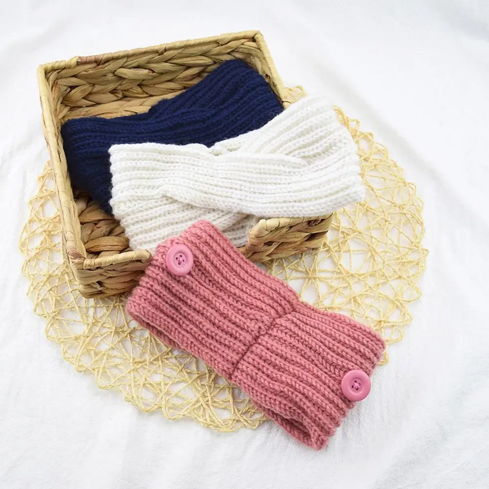 

Fashion Women Cross Hair Bands Warm Wool Knitted Elastic Head Band Cute Headband Hair Braid Accessories Turban Girls K7P0