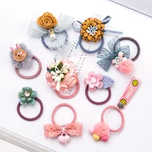 Super Meng Da детский головной убор, Детская повязка на голову с большим цветком для девочки, цветочный бант, милая маленькая принцесса, галстук, головная повязка, повязка на голову