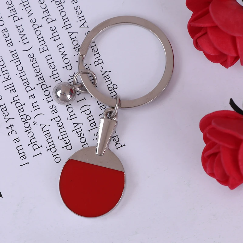 1pc Mini Alloy Keychain Sport Ping Pong Table Tennis Ball Badminton Bowling Key Chain Keyring Ring Souvenir Gift | Спорт и