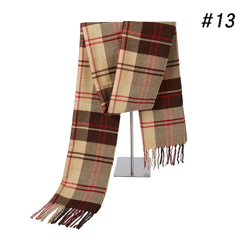 Winter Scarf Men's Warm Foulard Solid Scarves Fashion Casual Scarf Warm Cashmere Men Scarf 