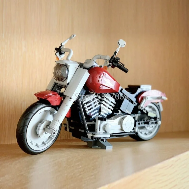В наличии 91025 строительных блоков кирпичи совместимые с Legoinglys CREATOR 10269 Harley Davidson Fat