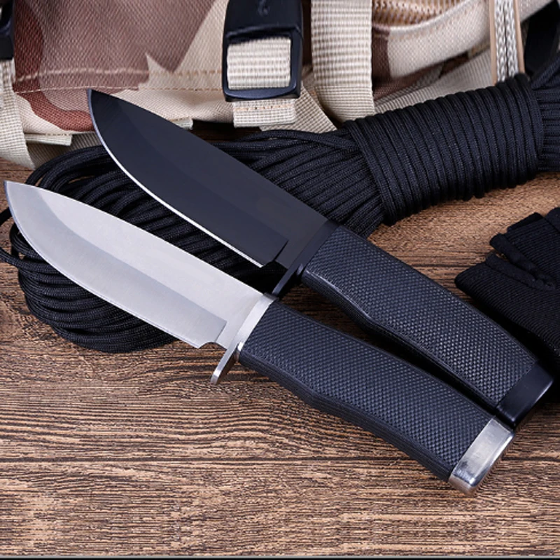 Tactical Fixed Blade 7CR14Mov Hunting Knife Outdoor Survival Tactical Knife Self-defense Hiking Camping Knives With Nylon Sheath