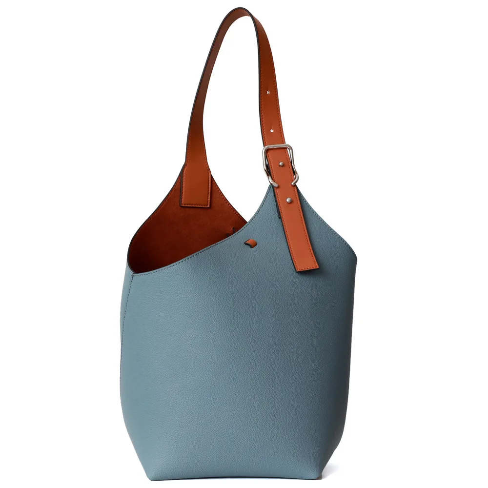 2019 fashion real leather tote Bag Women's Large Capacity Single Shoulder Fashion Bucket Soft Pitot | Багаж и сумки